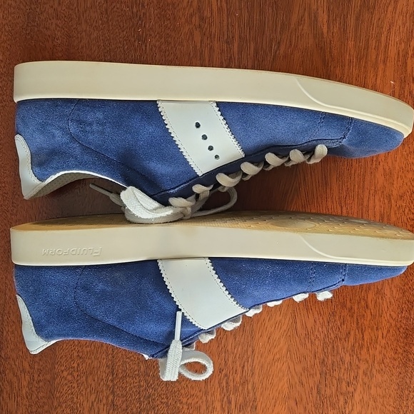 Ecco Women's Street Lite Retro Sneakers Blue Suede size 41 - Picture 3 of 10